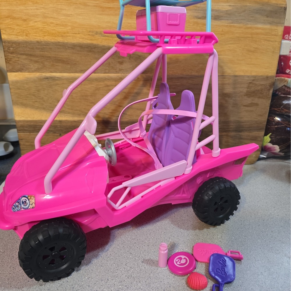 Barbie Mysteries Beach Detectives Ultimate Beach Buggy Vehicle With Accessories